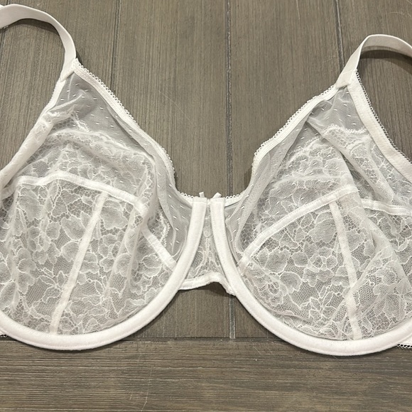 NWT! HSIA White Lace Bra 44D - Picture 8 of 10